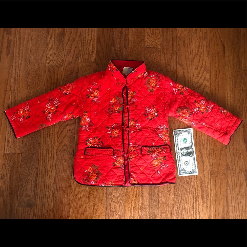 Vintage red “qi pao” jacket